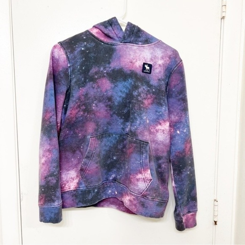 Pre-Owned Abercrombie Kids Purple Galaxy Hoodie